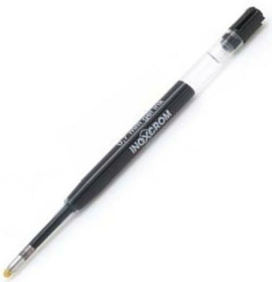 Inoxcrom Replacement Ink for Ballpoint in Black color 5pcs