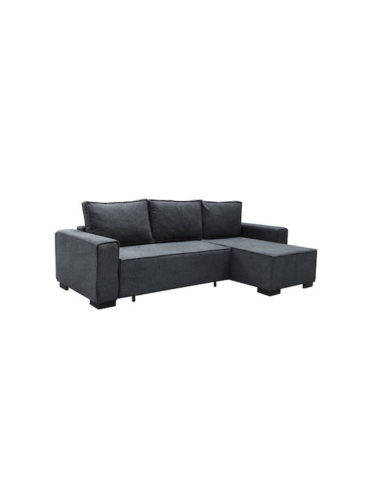 London Ecksofa Bett mit Linker Ecke Anthrazit 271x158x90cm E9934,1