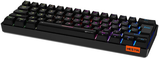Meetion MK005BT Wireless Gaming Mechanical Keyboard 60% with Outemu Blue switches and RGB lighting (English US)