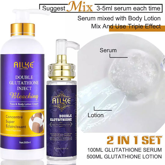 Aufhellendes Serum Kollagen 2 in 1 Multi-Vitamin 2 in 1 Glutathion 2 in 1