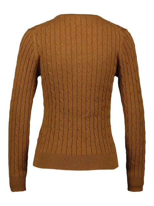 Gant Damen Pullover Baumwolle Μπεζ - Καμηλό