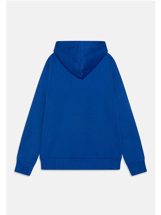 Jordan Fleece Kids Sweatshirt with Hood and Pockets Blue