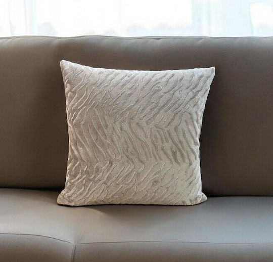 Linea Home Μαξιλαροθήκη Flame Μόκα 45x45εκ.