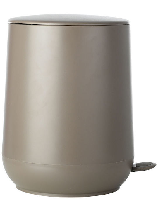 Estia Fjord Plastic Toilet Brush and Basket Set Soft Close 5lt Beige