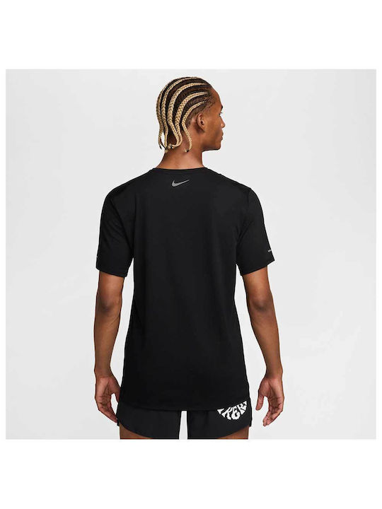 Nike Rise 365 Men's Athletic T-shirt Short Sleeve Dri-Fit Black