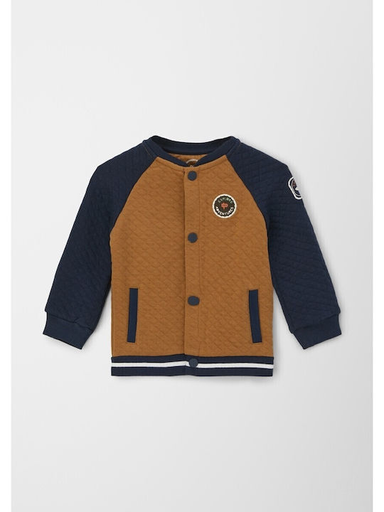 Kids Sweatshirt Cardigan Cotton Beige
