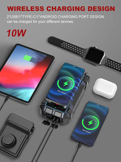 Avapow Tragbar Auto-Starthilfe 16000mAh mit Power Bank,Powerbank / USB / Φακό 12V