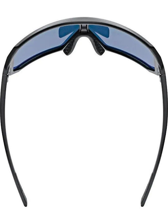 Uvex Unisex Sonnenbrille mit Schwarz Kunststoff Gestell und Mehrfarbig Spiegel Linse S5330582216