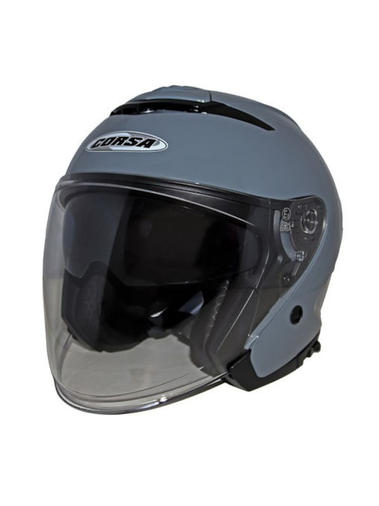 Corsa DVS CX209 Grey Κράνος Μηχανής Jet ECE 22.06 με Sunvisor