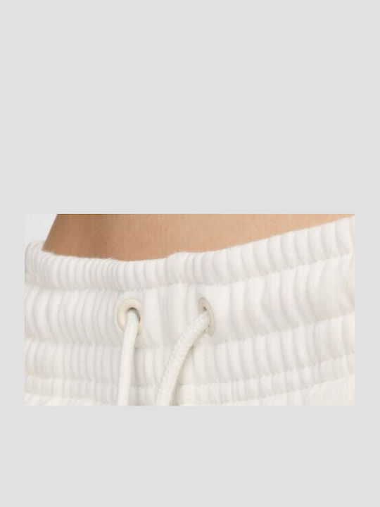 High Waist Sweatpants Jogger Fleece Ecru