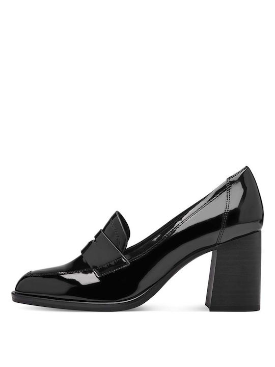 Tamaris Patent Leather Black Medium Heels