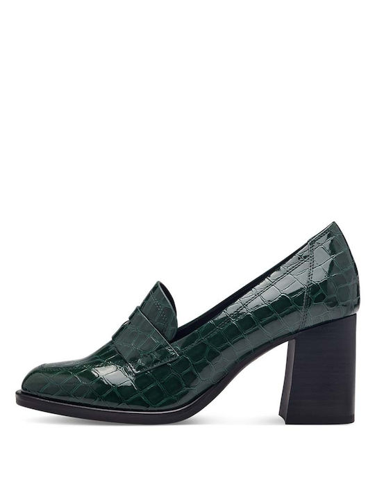 Tamaris Synthetic Leather Green Medium Heels