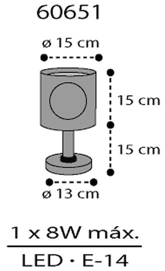 Ango Led Kids Table Lamp Touch Transparent 30x16x15cm