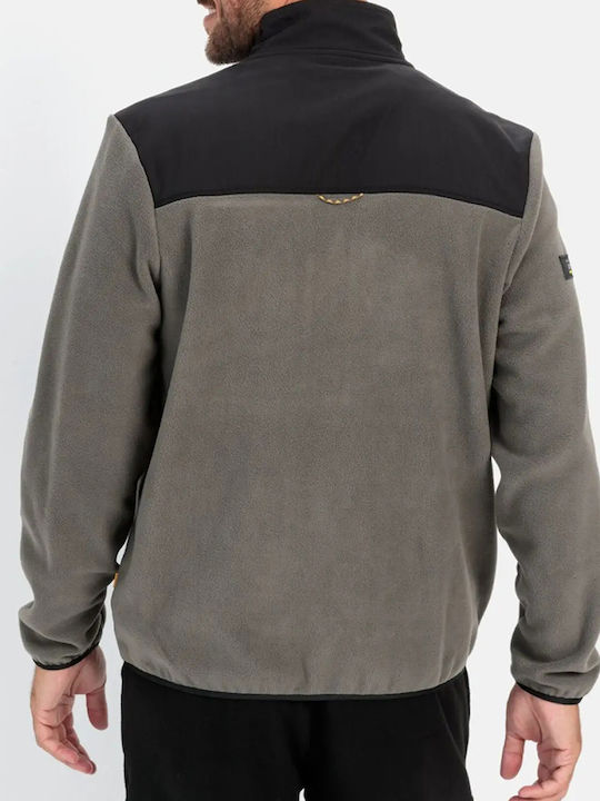 Camel Active Men's Cardigan with Zipper Gray