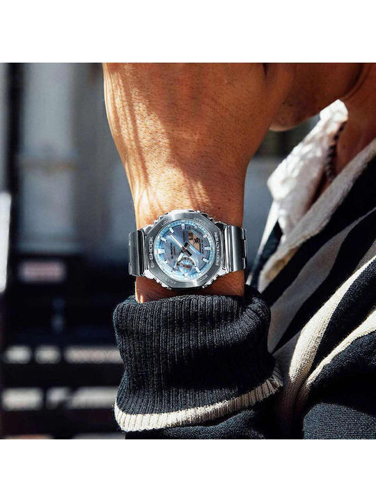 Casio G-shock Ρολόι Μπαταρίας με Μεταλλικό Μπρασελέ