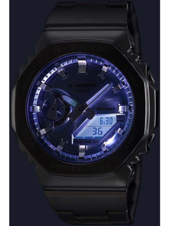 Casio G-shock Digital Men's Watch Chronograph Battery with Silver Metal Bracelet