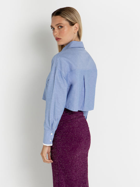 Women's Long Sleeve Shirt Light Blue