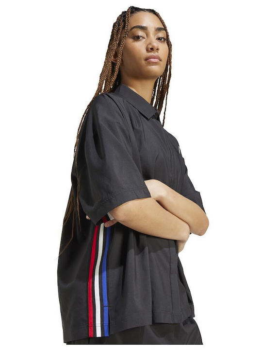 Express Shirt Μακρυμάνικο Γυναικείο Πουκάμισο Μαύρο