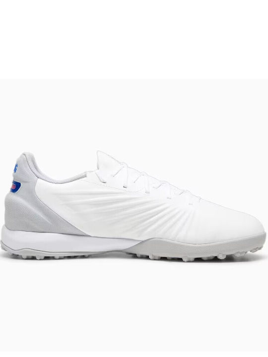 Puma King Match TT Low Football Shoes with Molded Cleats White