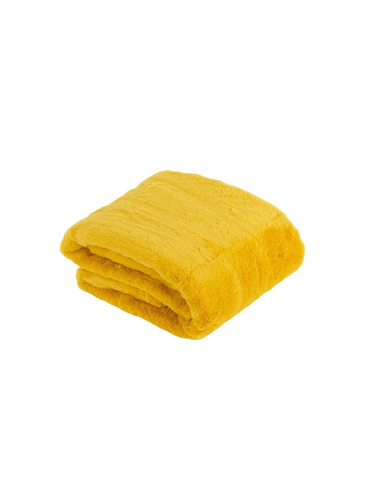 In the mood Collection Κουβέρτα Γούνινη Μονή 150x200εκ. Yellow