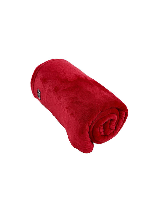 In the mood Collection Κουβέρτα Γούνινη Καναπέ 130x180εκ. Red