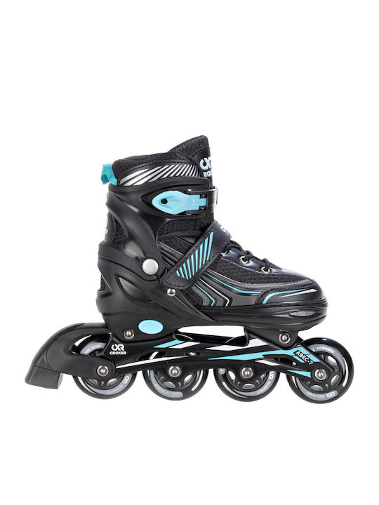 Patine cu rotile ajustabile Croxer Optima Negru Turcoaz M 35-38