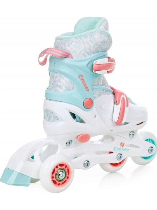 Adjustable Croxer Inez Led 3in1 Rollers White Turquoise S 30-33