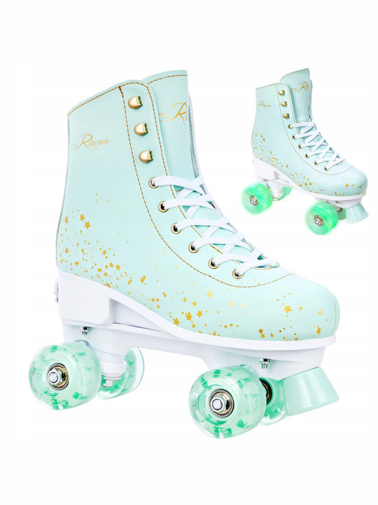 Adjustable Raven Noa Roller Skates Turquoise Size M 35-38