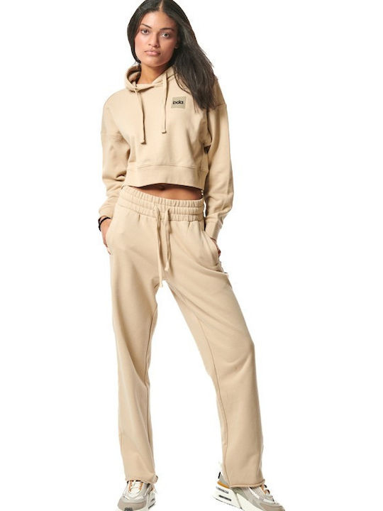 Body Action Sweatshirt Sand Grey with Hood