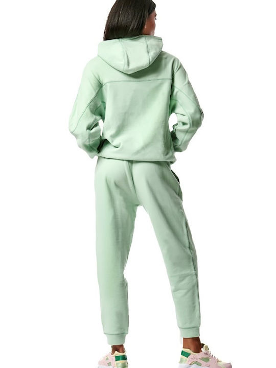 Body Action Women's Hooded Sweatshirt Aqua Mint 061429-01