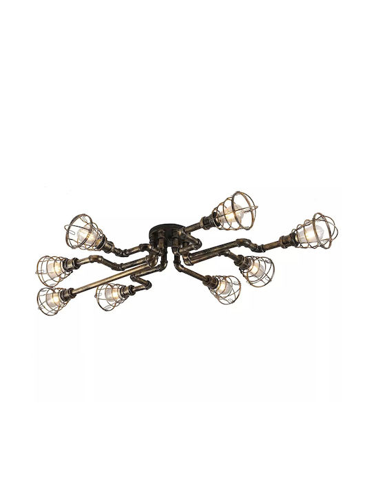 LED Ceiling Light Vintage Industrial Style Durable Metal Build Suitable Indoor Use