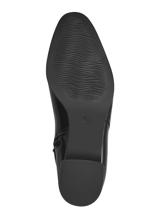 Damenstiefel mit mittlerem Absatz Schwarz