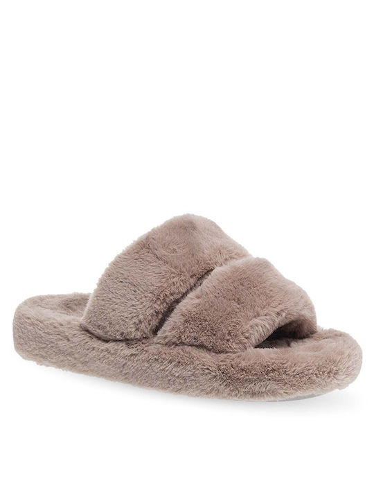 Parex Winter Women's Slippers in Brown color