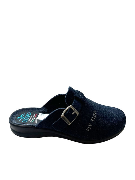 Anatomical Leather Women's Slippers Blue