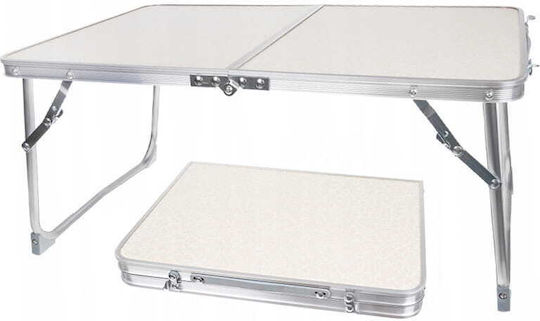 Сгъваема метална маса градинска плажна пикник MDF плот 60x40x27см R