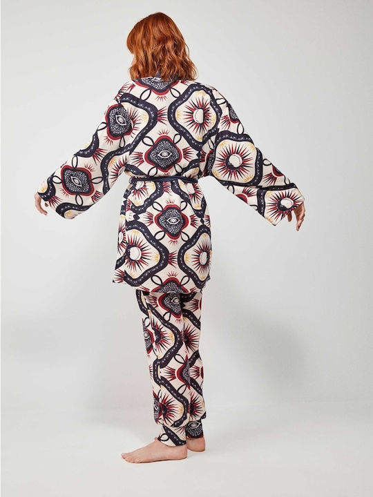 Gisela Χειμερινή Γυναικεία Fleece Ρόμπα