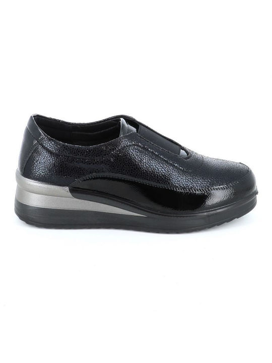 B-Soft Anatomic Women's Leather Slip-Ons Black