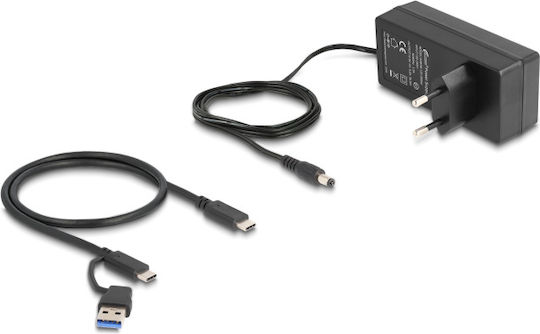 DeLock Hub 5 Ports USB 3.0 with USB-A / USB-C Connection Gray
