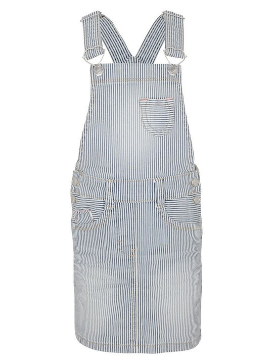 Kinder Latzrock aus Jeans Blau