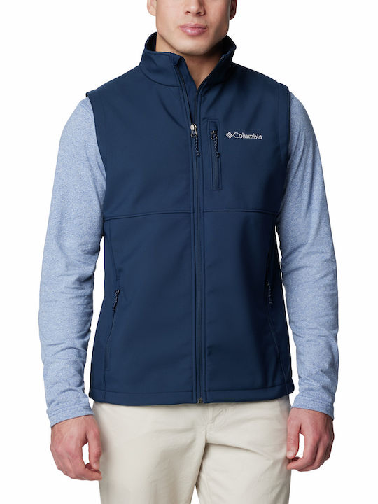 Columbia Ascender Ii Men's Sleeveless Softshell Jacket Waterproof and Windproof Blue