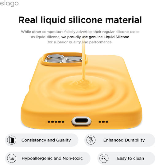 Elago Back Cover Silicone 1.7mm Yellow (iPhone 16 Pro)