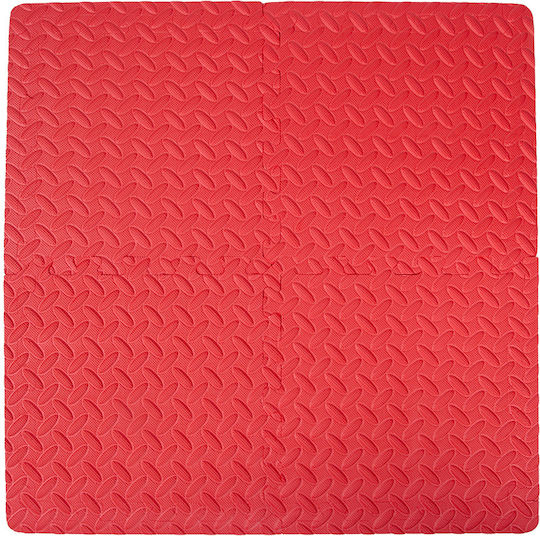 inSPORTline EVA Gym Floor Puzzle Mat Red 12pcs 30x30x1.2cm