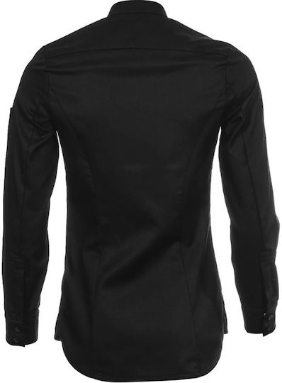 Clement Design Mantel Koch Damen Schwarz mit Langärmelig Khao