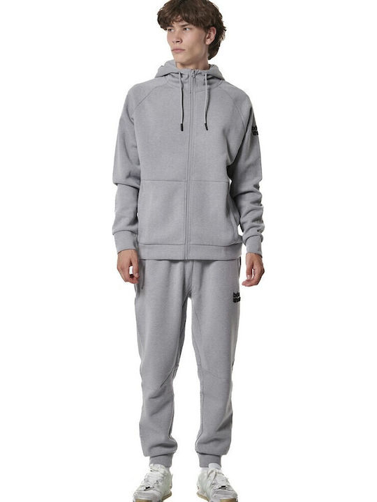 Sport Gym Tech Sweatshirt mit Kapuze Silver Grey
