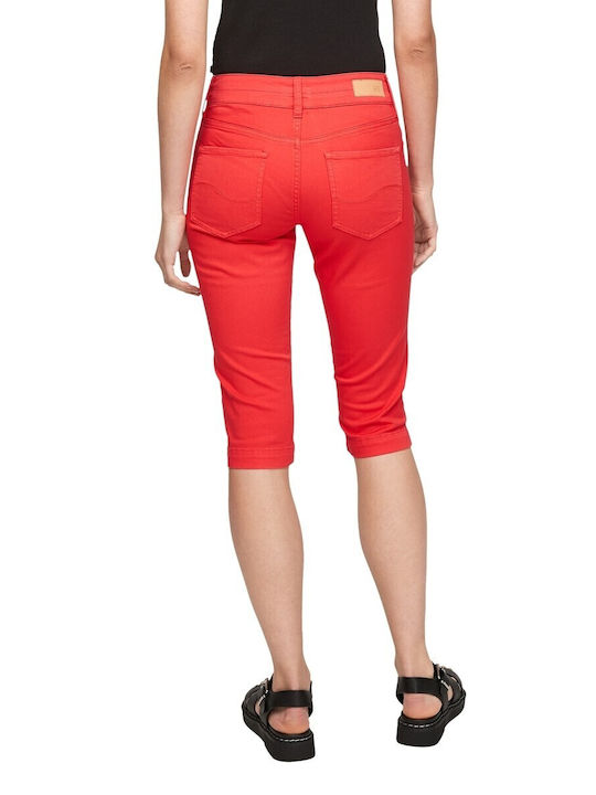 QS Women's Bermuda Shorts Jean Red