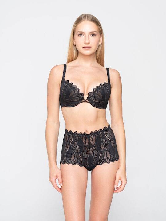 Push Up Bra Underwire Black