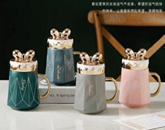 Mug Ceramic with Lid 250ml (Various Colors)