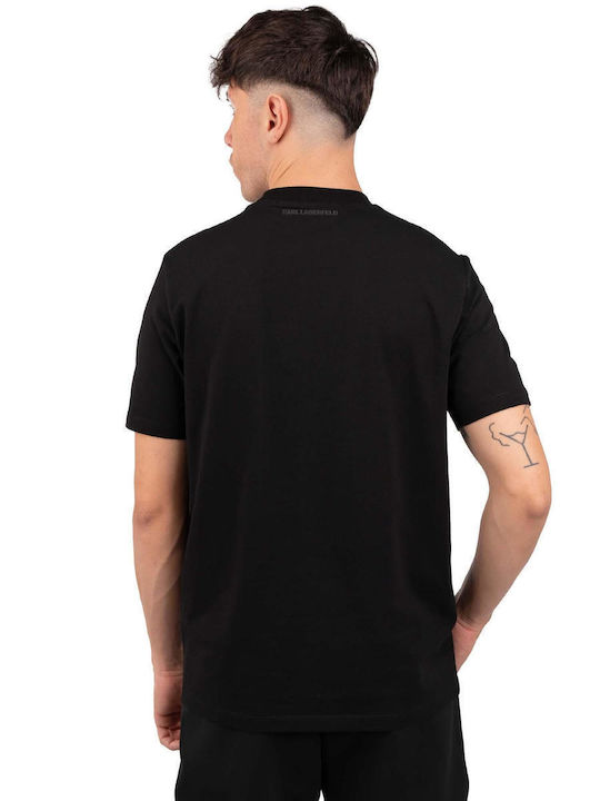 Karl Lagerfeld Crewneck Men's Short Sleeve T-shirt Black