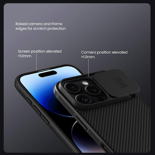 Nillkin Camshield Pro Magnetic Umschlag Rückseite Kunststoff / Silikon 1mm Schwarz (iPhone 17 Pro / iPhone 16 Pro)