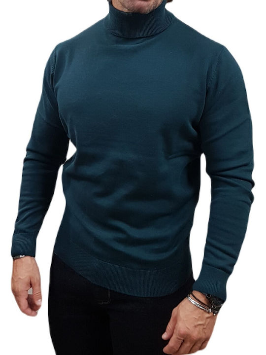 Rebase Men's Blouse Turtleneck Dark Slate, Petrol